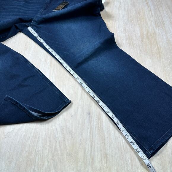 NWT Diane Gilman DG2 Bootcut Stretch High Rise Dark Wash Flattering Denim 24WP - Picture 8 of 14